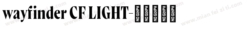 wayfinder CF LIGHT字体转换